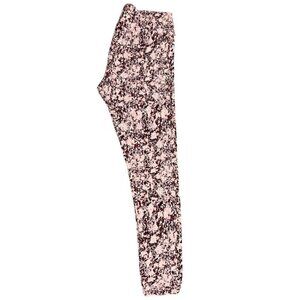 LuLaRoe Blush Pink Floral Print Curvy Buttery Soft Stretchy Leggings (Women's M)